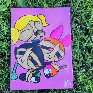 Powerpuff girls high sm0king Painting Room Decor 9x 12 frame